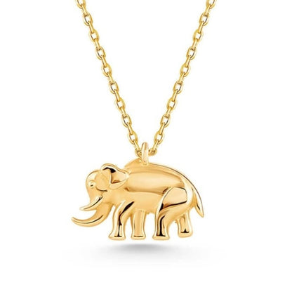 GOLD NECKLACE - Mother Elephant