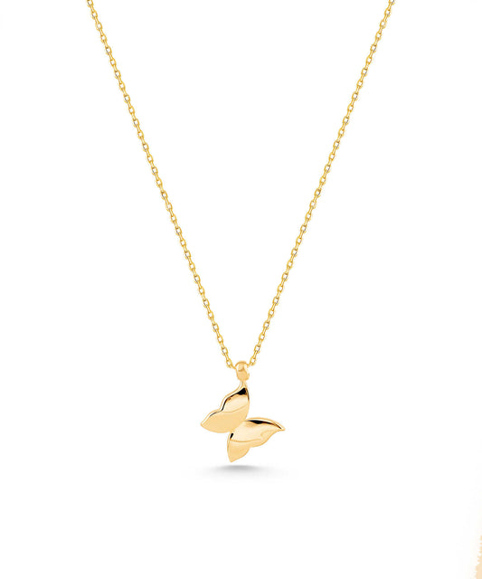 14K Gold Necklace-Butterfly Necklace