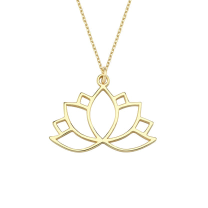 GOLD NECKLACE - Lotus Flower
