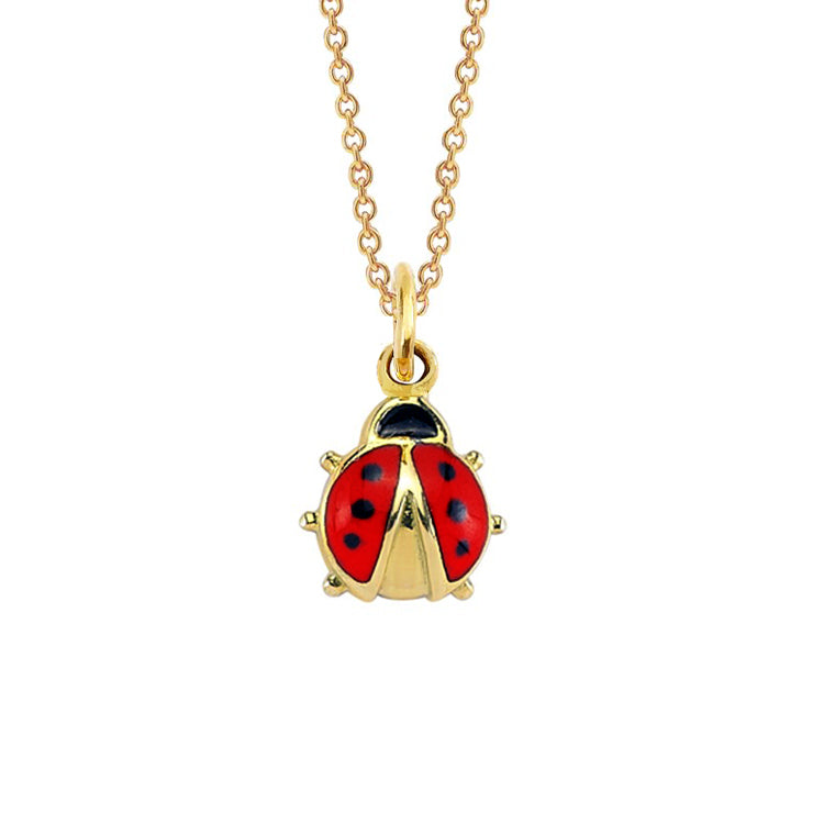 14K Gold Necklace-Gold Ladybug Necklace