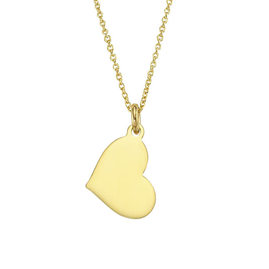 14K Gold Necklace-Heart Gold Necklace