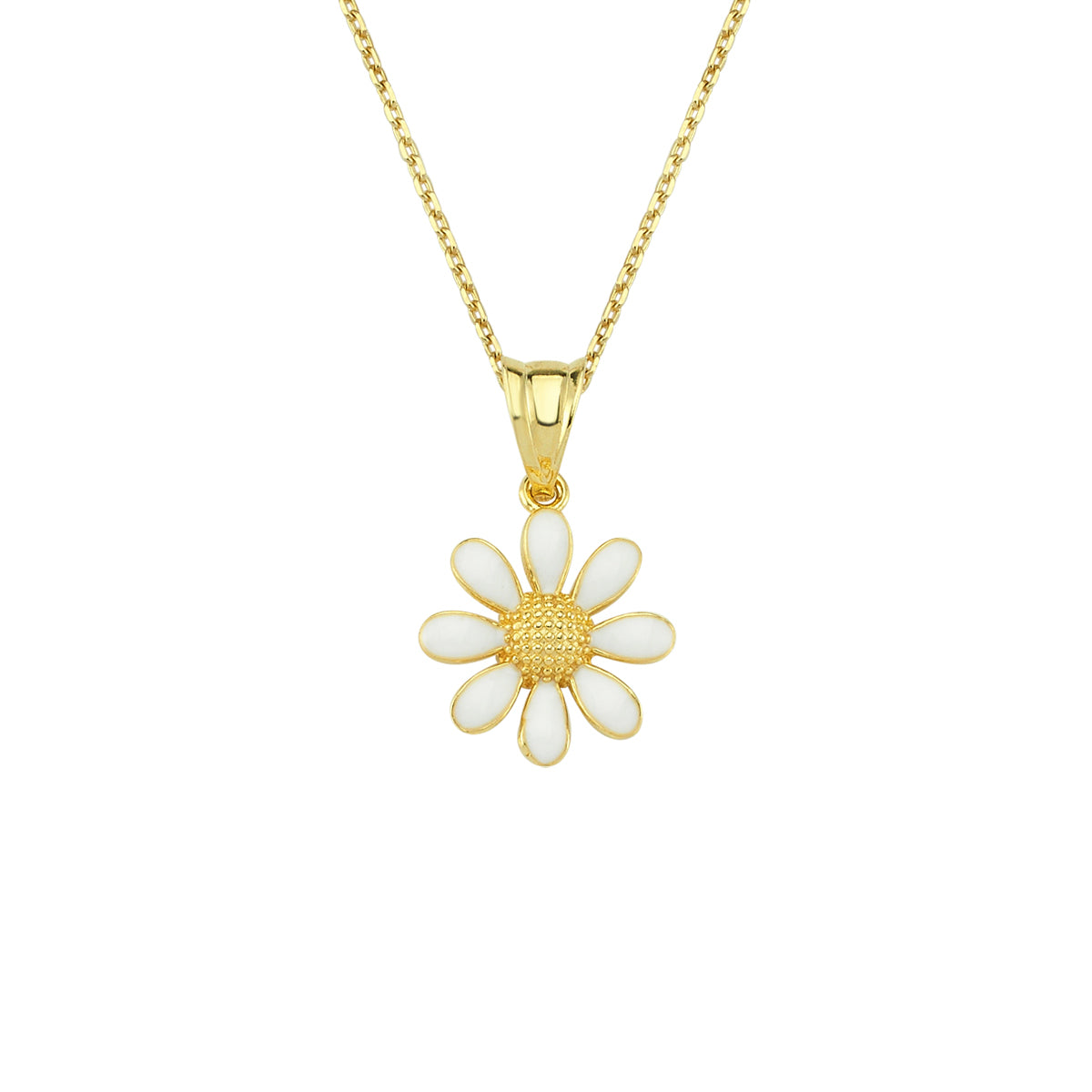 14K Gold Necklace-Gold Daisy Necklace