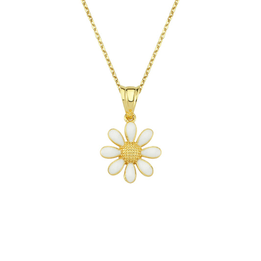 14K Gold Necklace-Gold Daisy Necklace