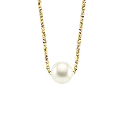 GOLD NECKLACE & PEARL - 1 Flat Pearl