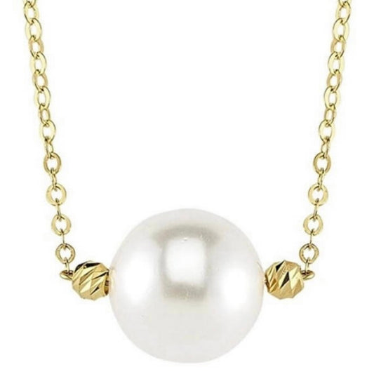 GOLD & PEARL NECKLACE - 1 Pearl 2 Dorika Balls