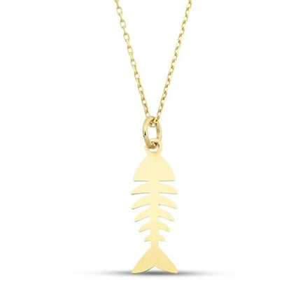 GOLD NECKLACE - Fishbone
