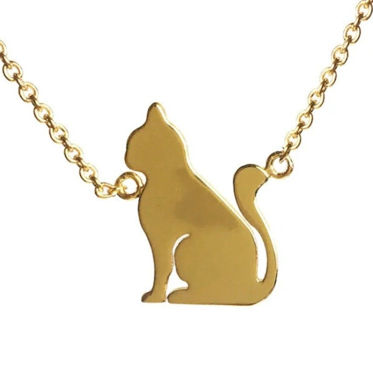 GOLD NECKLACE - Sitting Cat