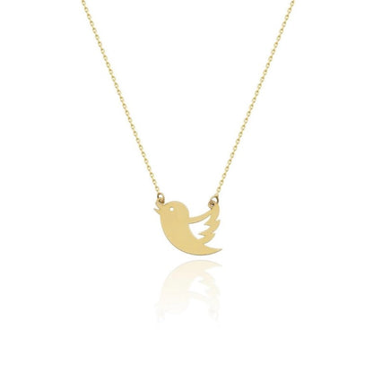 GOLD NECKLACE - Twitter Bird
