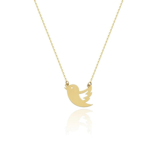 GOLD NECKLACE - Twitter Bird