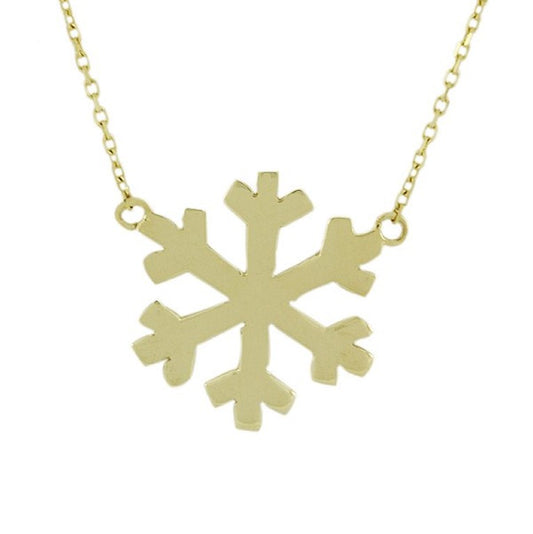GOLD NECKLACE - Snowflake Plain