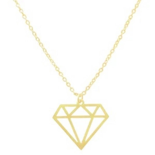 GOLD NECKLACE - Diamond Motif
