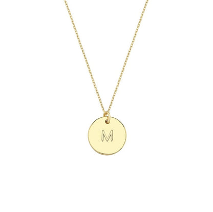 GOLD NECKLACE - Letter Stamp - Choose Letter