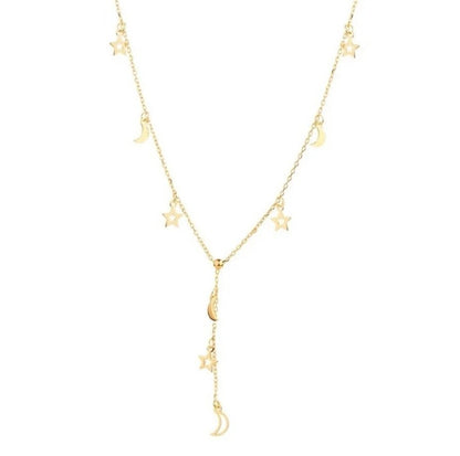 GOLD NECKLACE - Y Model Moon Star