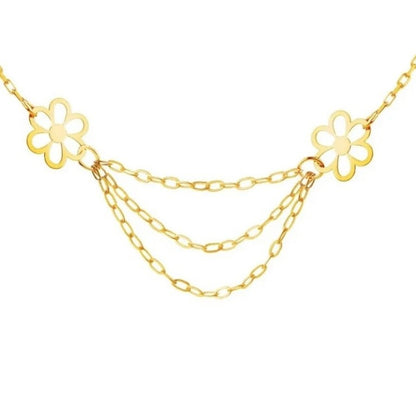 14K Gold Halskette-Gold Elegante Steinlose Lebensbaum Halskette