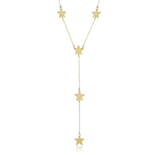 GOLD NECKLACE - Y Model 5 Stars