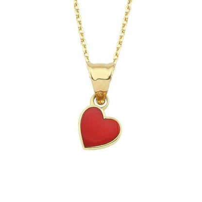 GOLD NECKLACE - Red Heart
