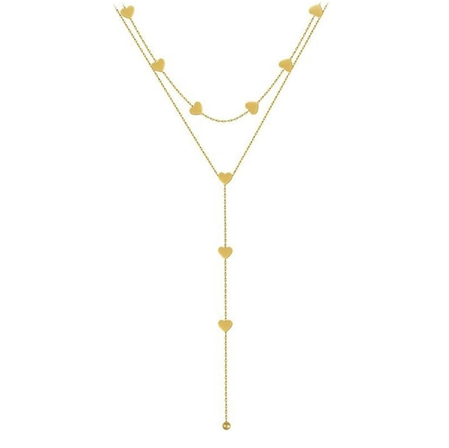 GOLD NECKLACE - Y Model Heart