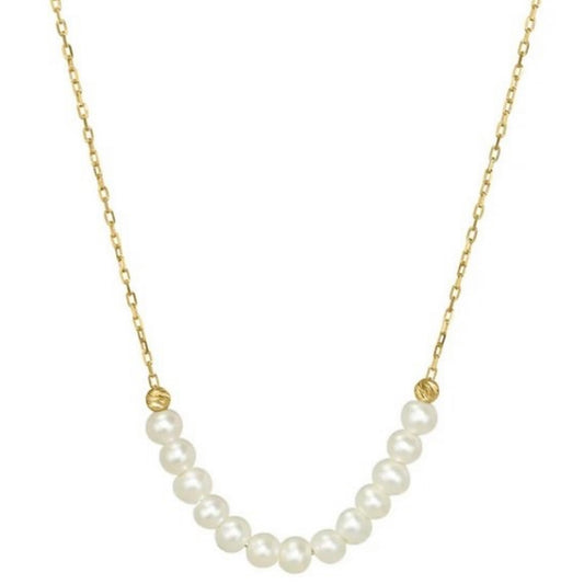 GOLD & PEARL NECKLACE - Multiple Pearls Two Dorika
