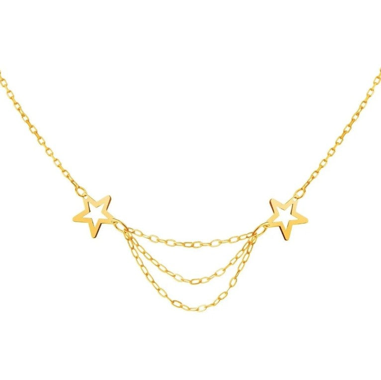 GOLD NECKLACE - Double Stars