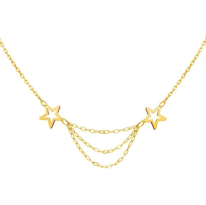 GOLD NECKLACE - Double Stars
