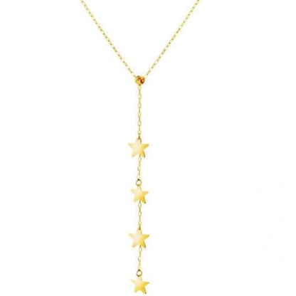 GOLD NECKLACE - Y Model Four Stars