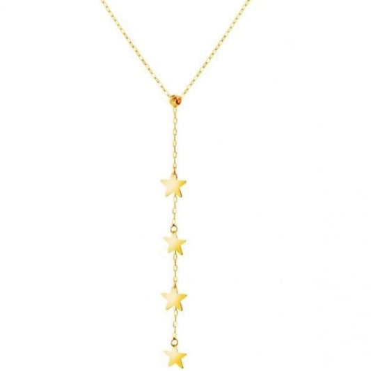 GOLD NECKLACE - Y Model Four Stars