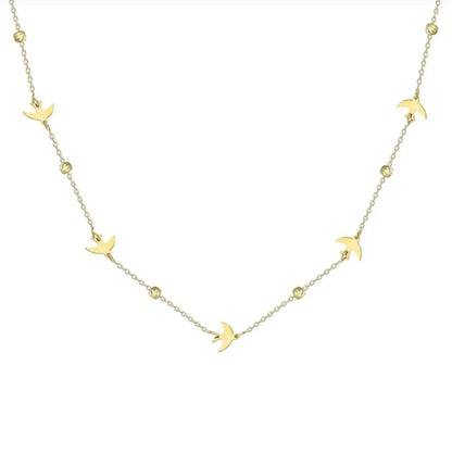 GOLD NECKLACE - Birds with Dorika
