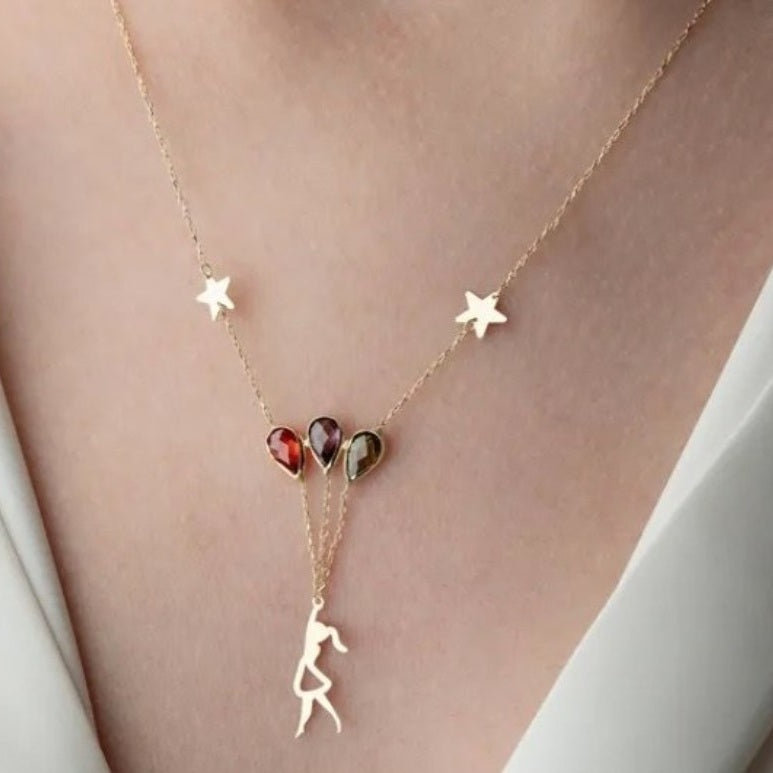 GEMSTONES Semi-precious Stones - The Life of A Showgirl Yellow Gold Zircon Stone Chain Necklace