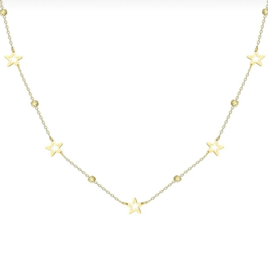 GOLD NECKLACE - Stars with Dorika