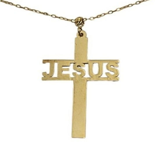 GOLD NECKLACE - Jesus Cross