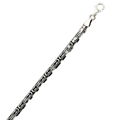 Silver Chain-Square Tube Byzantine Oxide