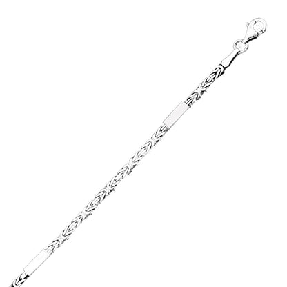 Silver Chain- Square Tube Byzantine