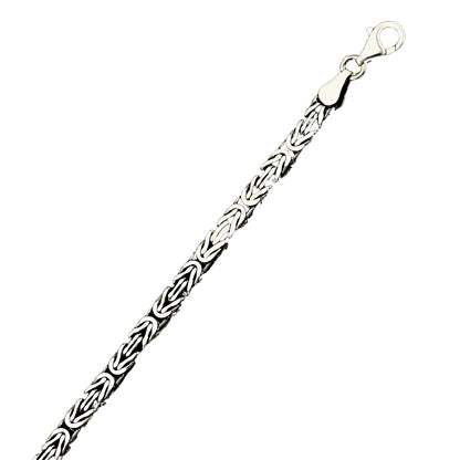 Silver Chain- Ring Byzantine Oxide