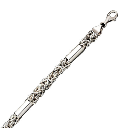 Silver Chain- Tube Ring Byzantine