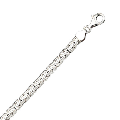 Silver Chain- Double Square Byzantine
