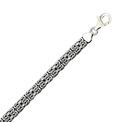 Silver Chain- Double Square Byzantine