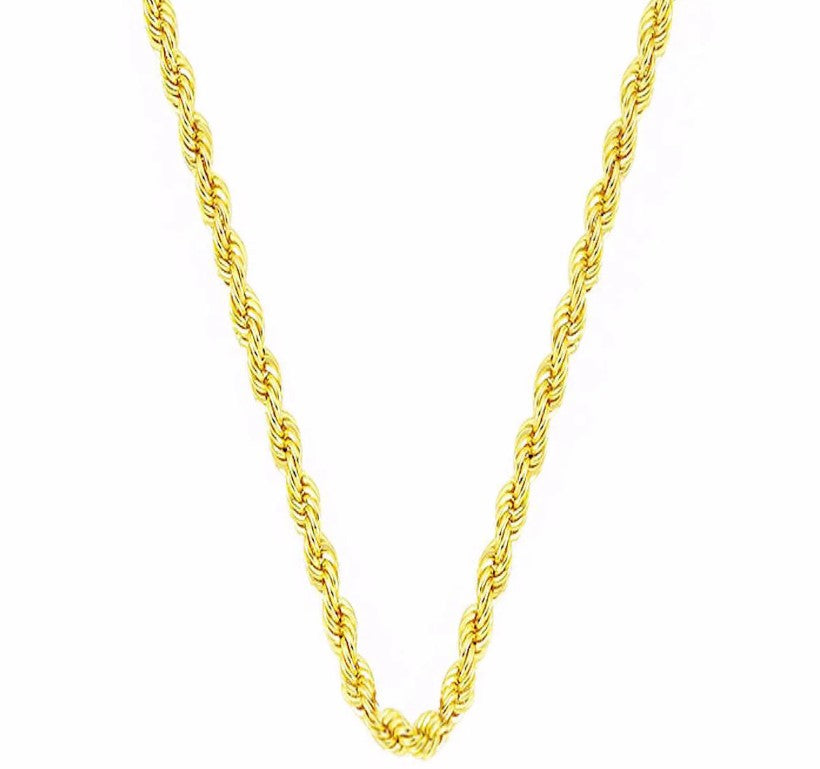 14K Gold Chain-45 cm. 14 Carat Gold Rope Chain