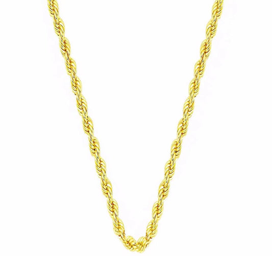 14K Gold Chain-45 cm. 14 Carat Gold Rope Chain