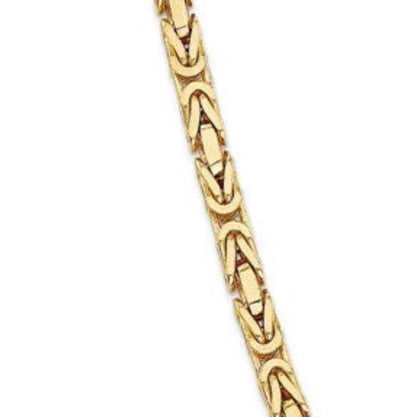 GOLD CHAIN NECKLACE - Byzantine King Chain