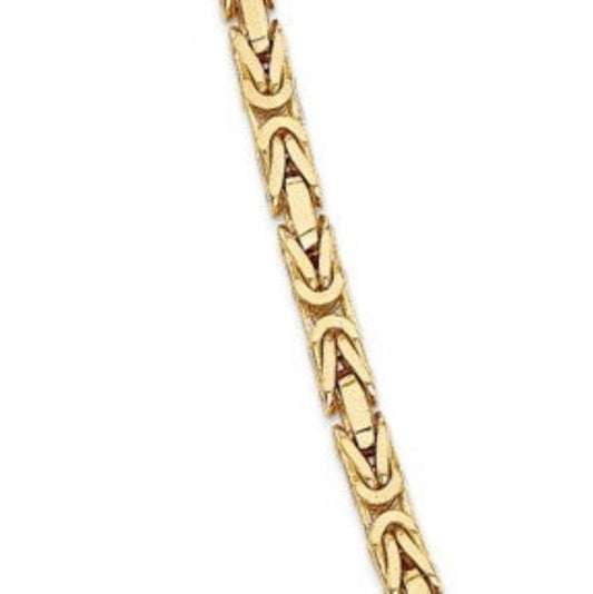 GOLD CHAIN NECKLACE - Byzantine King Chain