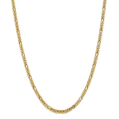 GOLD CHAIN NECKLACE - Byzantine King Chain