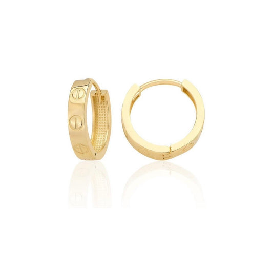 14K Gold Earring-Cartier Hoop Earring Small