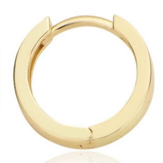 GOLD EARRING - Thin Flat Top Hoop