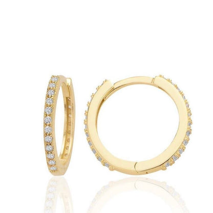 GOLD EARRING - Full Stone Hoop