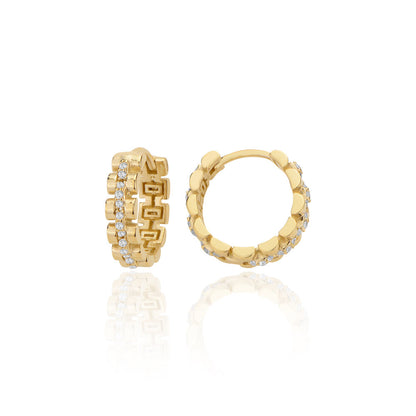 14K Gold Earring-Stone