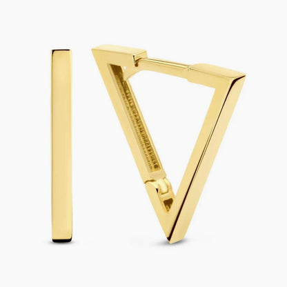 14K Gold Earrings-Triangle Earrings Large