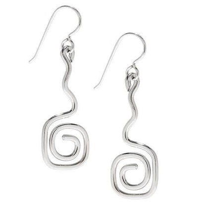 Silver Earrings-Artistic Passion Dangling Earrings