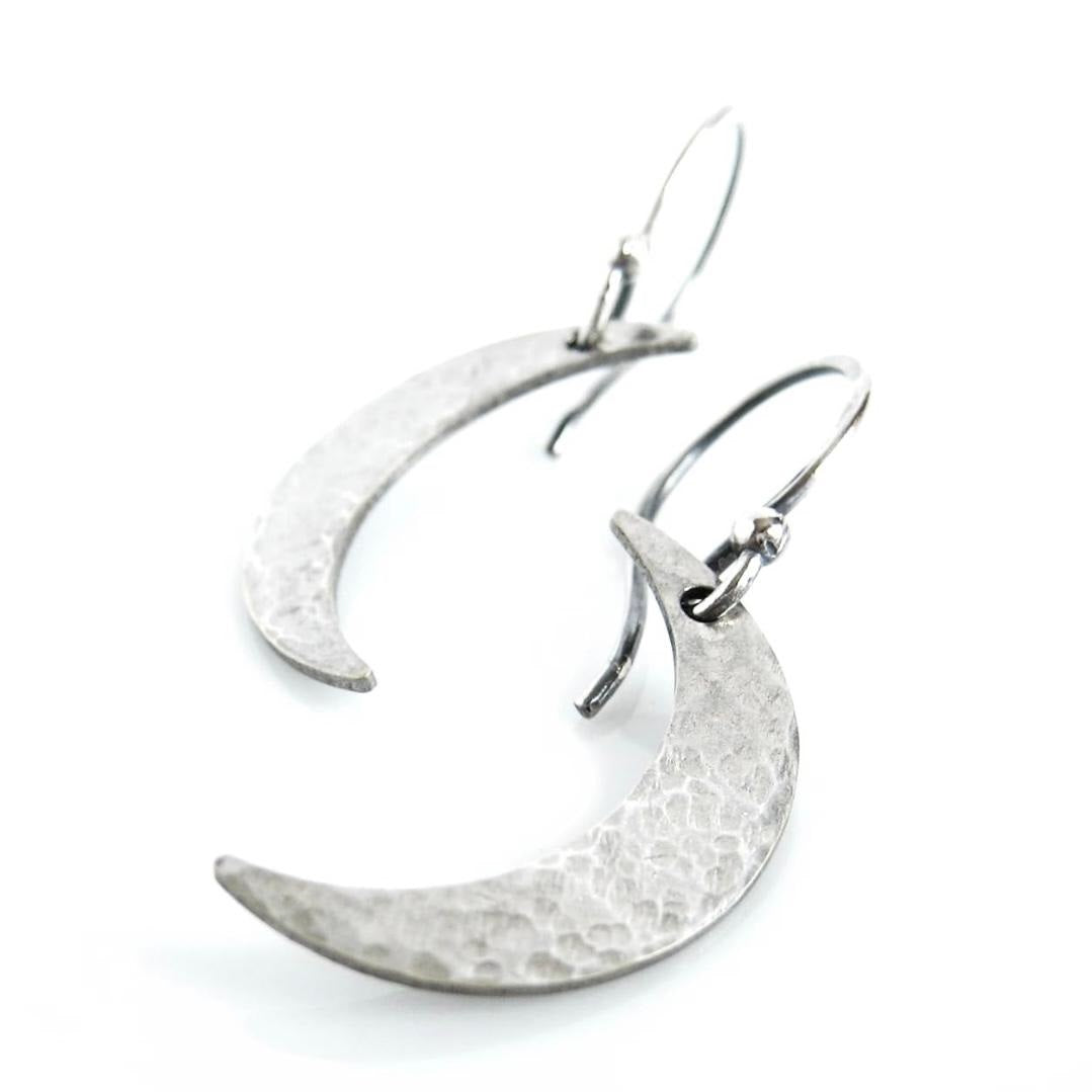 Silver Earrings-Crescent Moon Earrings