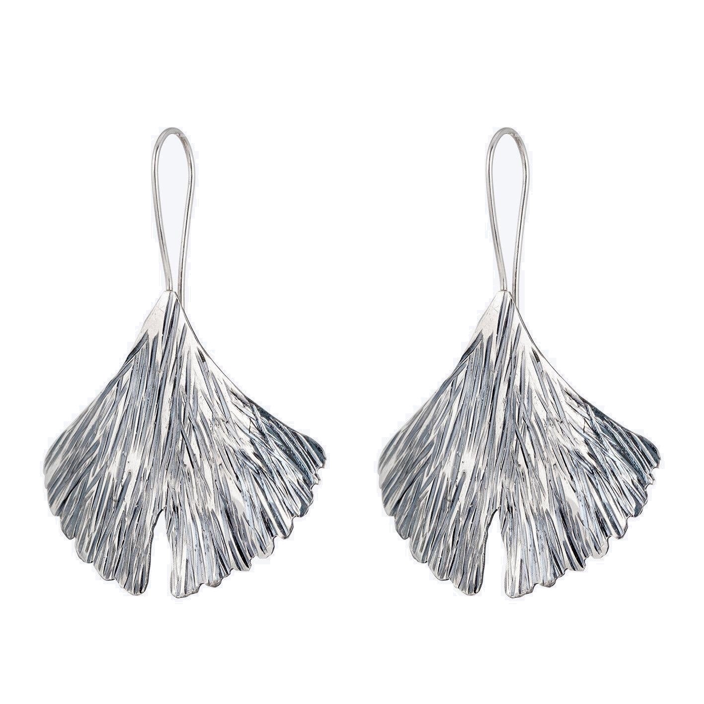 Silver Earrings-Stunning Leaf Earrings