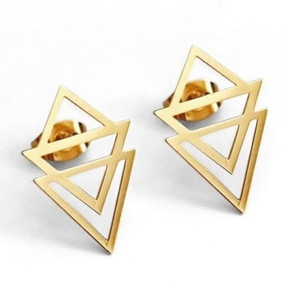GOLD EARRING - Geometric Stud
